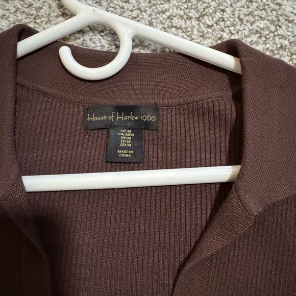 Brown Button-Up Ribbed Dress - Picture 2 of 3